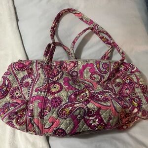 Vera Bradley Pink Paisley Quilted Tote Bag